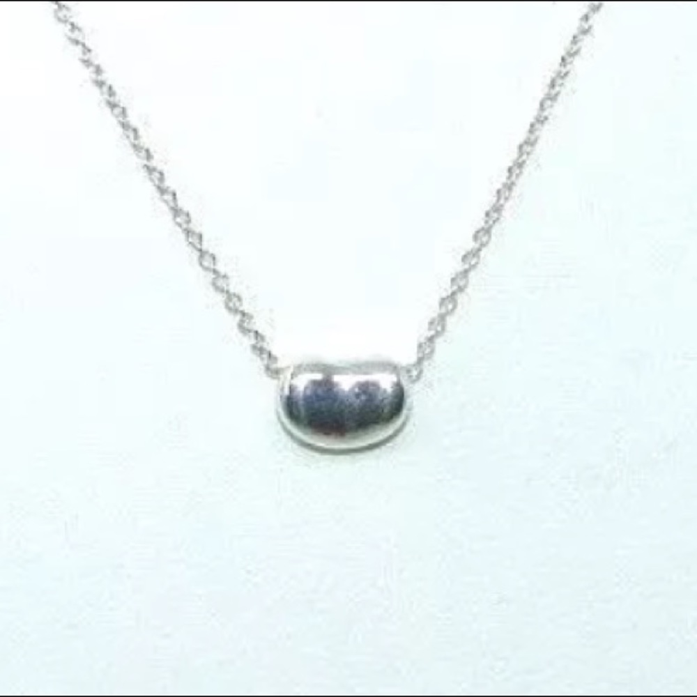 Tiffany & Co. Sterling Silver Bean Pendant Necklace